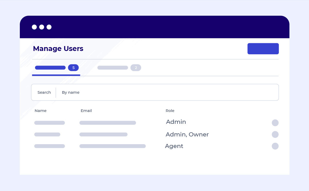a stylized version of the "Manage Users" tab of the Unbabel Portal